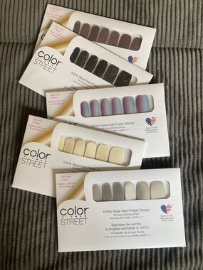 Five Sets of unopened Color Street Nail Polish Strips